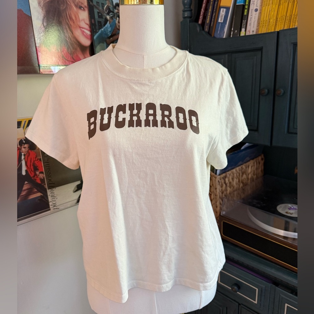 Aritzia Buckaroo Cream T-Shirt